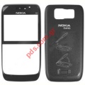 Original Nokia E63 Front Cover and Battery cover set in black color