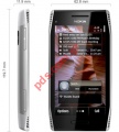 Nokia mobile phone X7-00  Light steel (Grey)