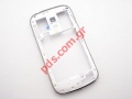 Original Samsung Galaxy S Duos S7562 middle back rear cover in White silver color