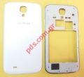 Original housing cover set Samsung GT Galaxy S4 i9500 in white color.