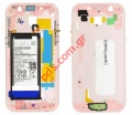 Original middle cover Pink Samsung SM-A520F Galaxy A5 2017 with battery