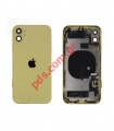 Original back cover Apple iPhone 11 A2221 (PULLED) Yellow 6.1inch middle back battery cover frame some parts NO BATTERY