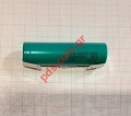 Rechargable battery INR 18650 3.6v Li-ion 2000mAh with metallic plates.
