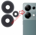    Xiaomi Redmi Note 13 Pro 4G (23117A68G) back camera glass set 3 pcs Bulk