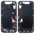    Apple iPhone 14 (A2882) Black PULLED Grade A Back middle frame cover + Charge flex cable Bulk