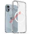   iPhone 16 6.1 TPU Clear (  MagSafe)  Magnetic Loop Grip Box 