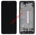    Samsung A736B Galaxy A73 5G 2022 Black W/Frame Display LCD AMOLED Touch screen Digitizer Box ORIGINAL