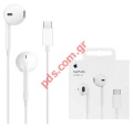   Earpods Apple A3046 (MTJY3ZM/A / MYQY3ZM/A) Type-C    Microphone White (Blister Packing)